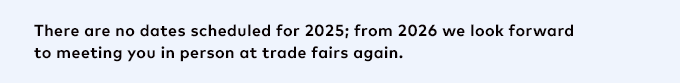 End of the trade fair season for 2025