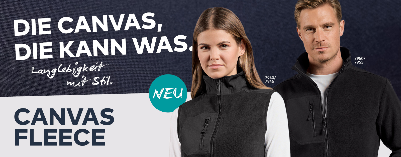 Hier geht's zu unseren neuen Canvas Fleece Artikeln