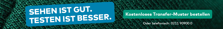 Button: Kostenloses Transfer Muster bestellen